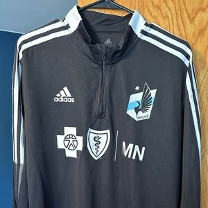 Minnesota United FC MNUFC MLS adidas Training L/S Quarter Zip Pullover XL